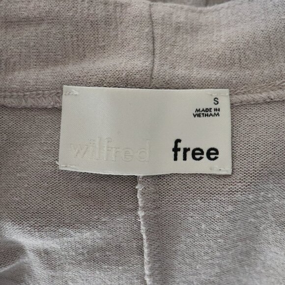 Aritzia Wilfred Free Womens Grey Sz S Zlata Open Front Light Cardigan Sweater - Picture 7 of 9